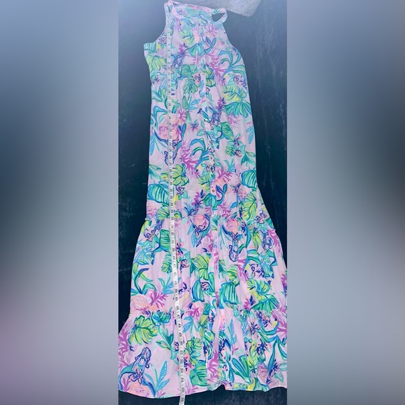 NWOT Lilly Pulitzer LULIANA MAXI DRESS Amethyst Tint Mermaid The Shade. Size M - Picture 8 of 8